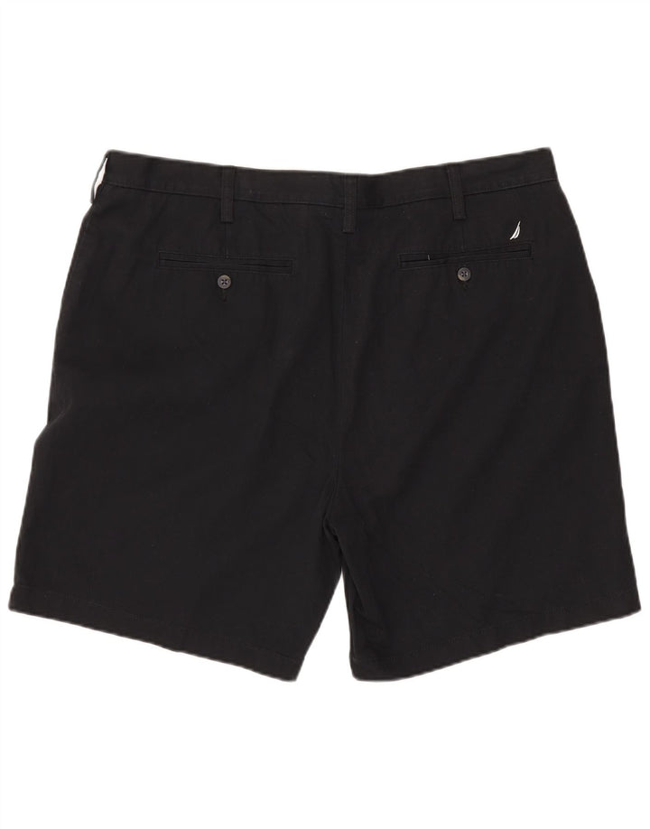 NAUTICA Mens Chino Shorts W40 XL Algodão Preto