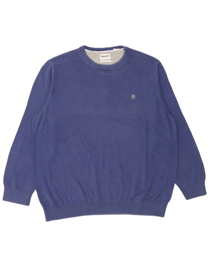 Suéter masculino Timberland com gola redonda 3XL algodão azul