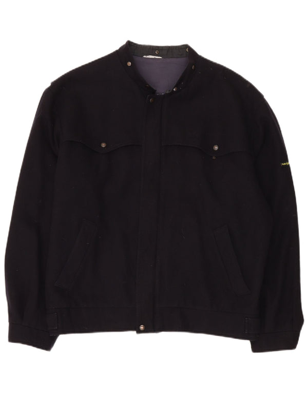 Jaqueta utilitária masculina Navigare UK 42 XL lã azul marinho