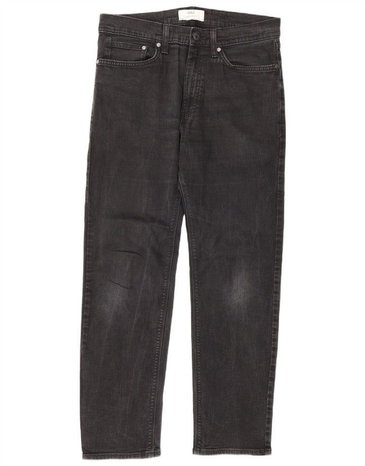 Jeans retos masculinos Marks & Spencer W32 L31 algodão cinza