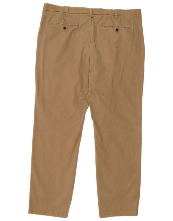 Calças masculinas Marks & Spencer Regular Fit Chino W40 L31 Algodão Bege