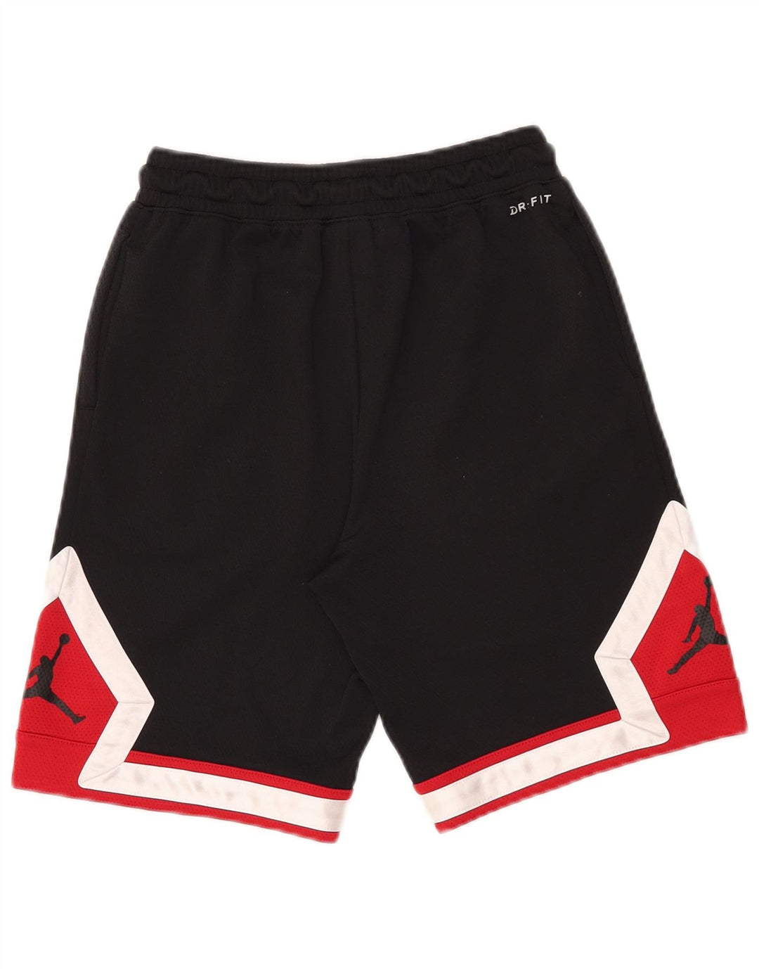 Shorts esportivos Jordan Boys 12-13 anos grande preto colorblock poliéster