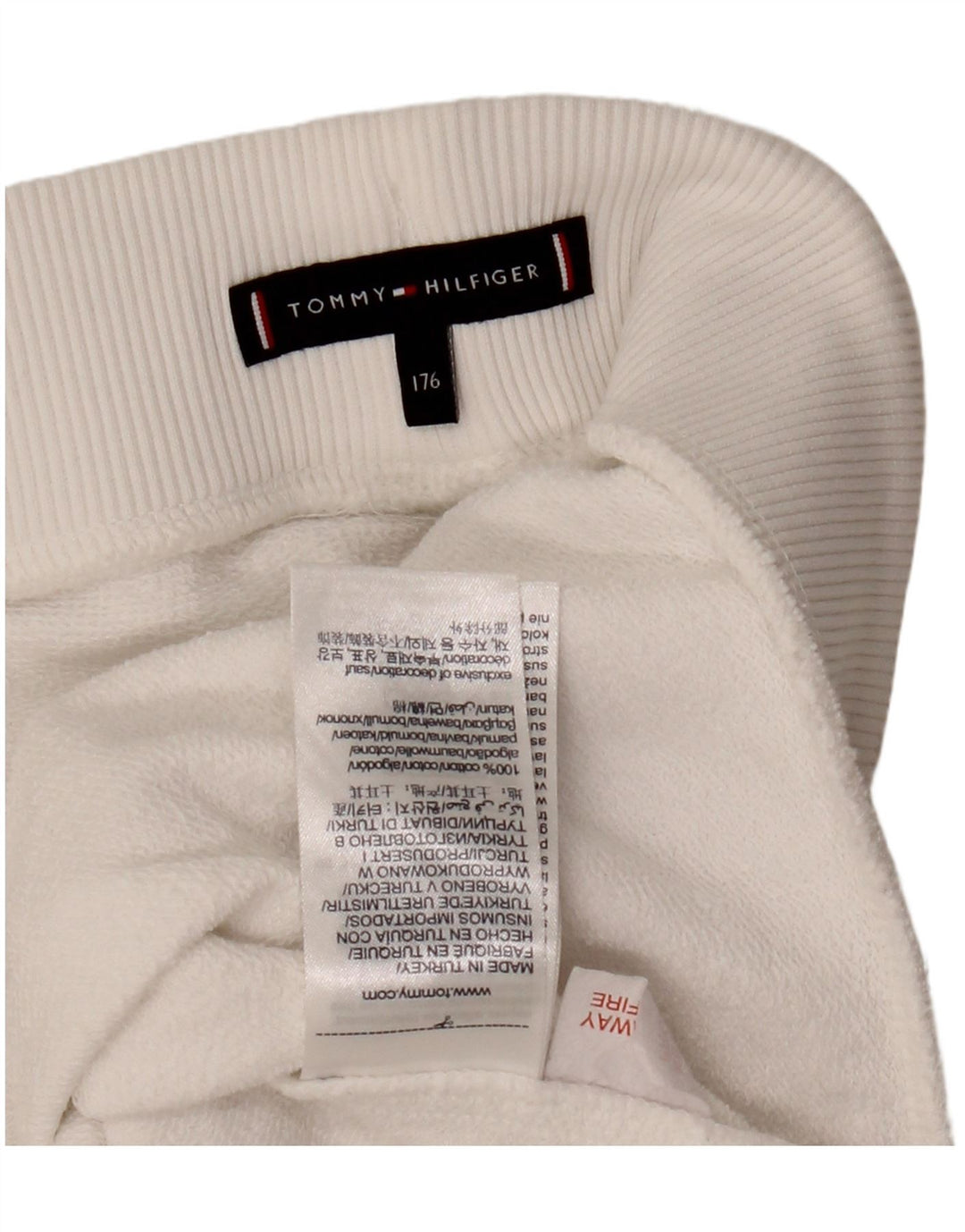 Shorts esportivos gráficos TOMMY HILFIGER para meninas 15-16 anos algodão branco