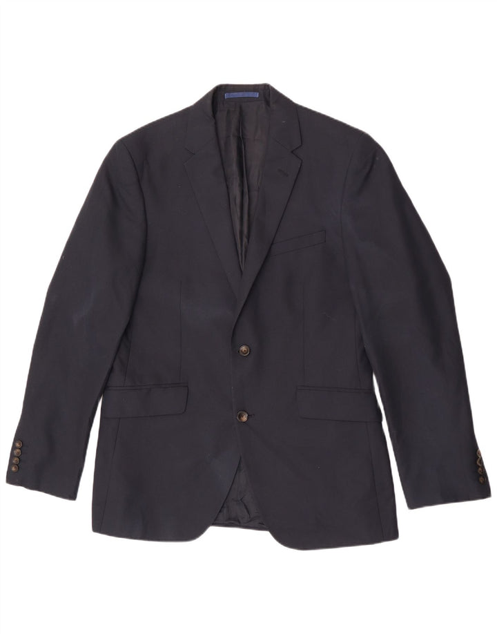 Jaqueta blazer masculina de 2 botões Marks & Spencer Reino Unido 38 azul marinho médio