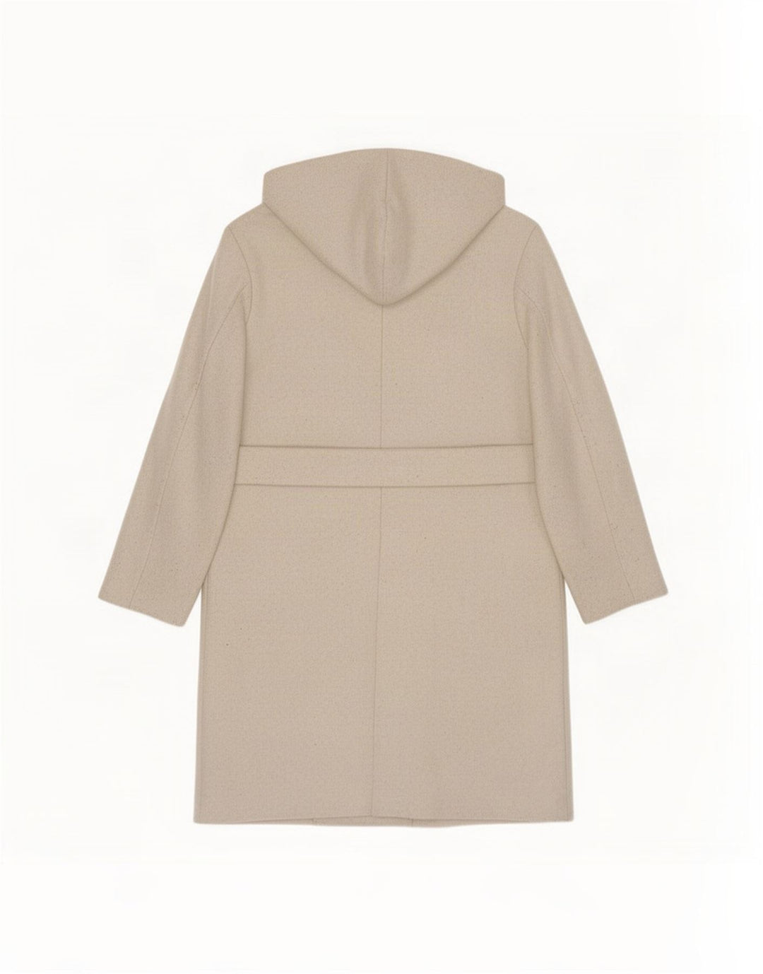 Casaco feminino Zara com capuz grande e trespassado duplo Reino Unido 10 pequeno bege