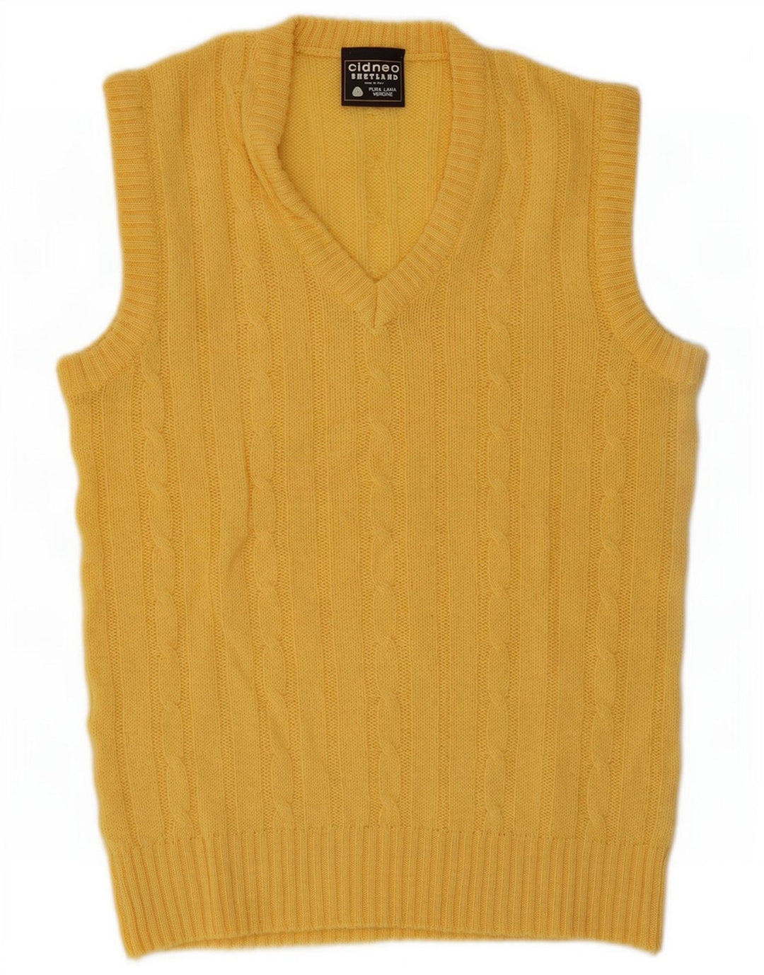 Shetland Mens Vest Regata XL Lã Amarela