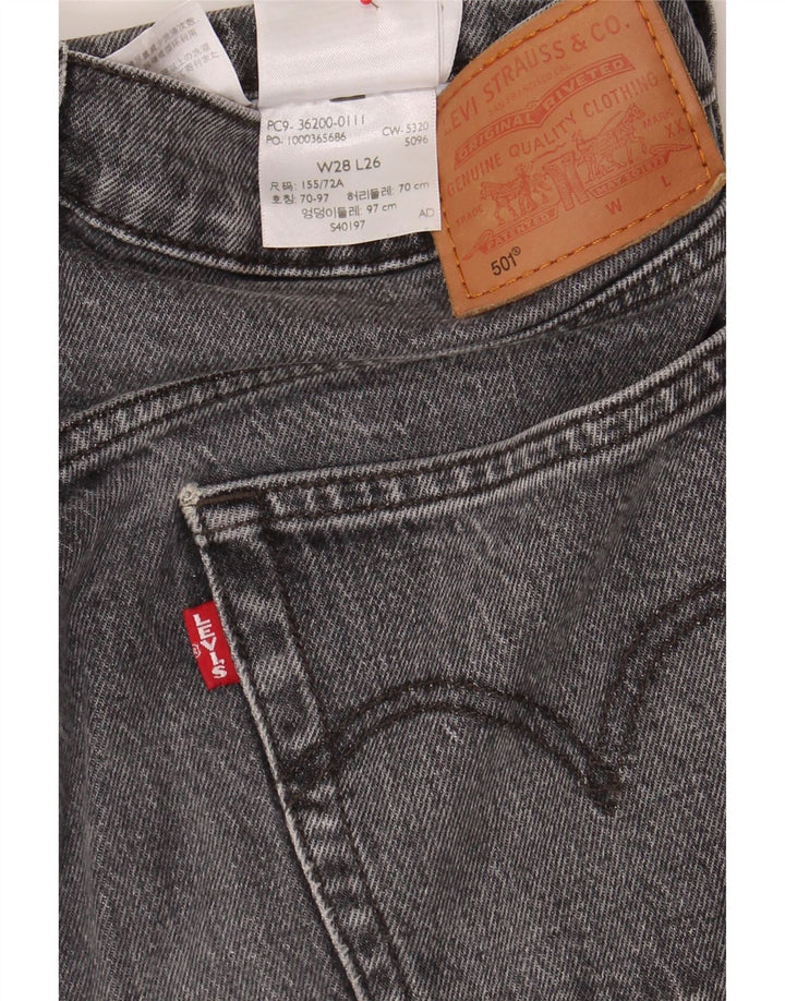 LEVI'S Womens 501 Denim Shorts W28 Medium Grey Cotton Vintage Levi's and Second-Hand Levi's from Messina Hembry 