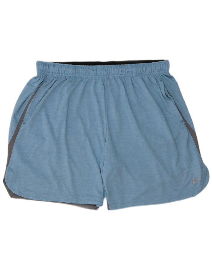 RUSSELL ATLÉTICO Mens Sport Shorts XL Azul Colorblock Poliéster