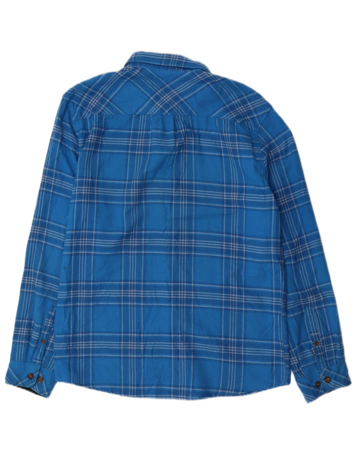 Camisa masculina de flanela clássica O'Neill de algodão xadrez azul médio