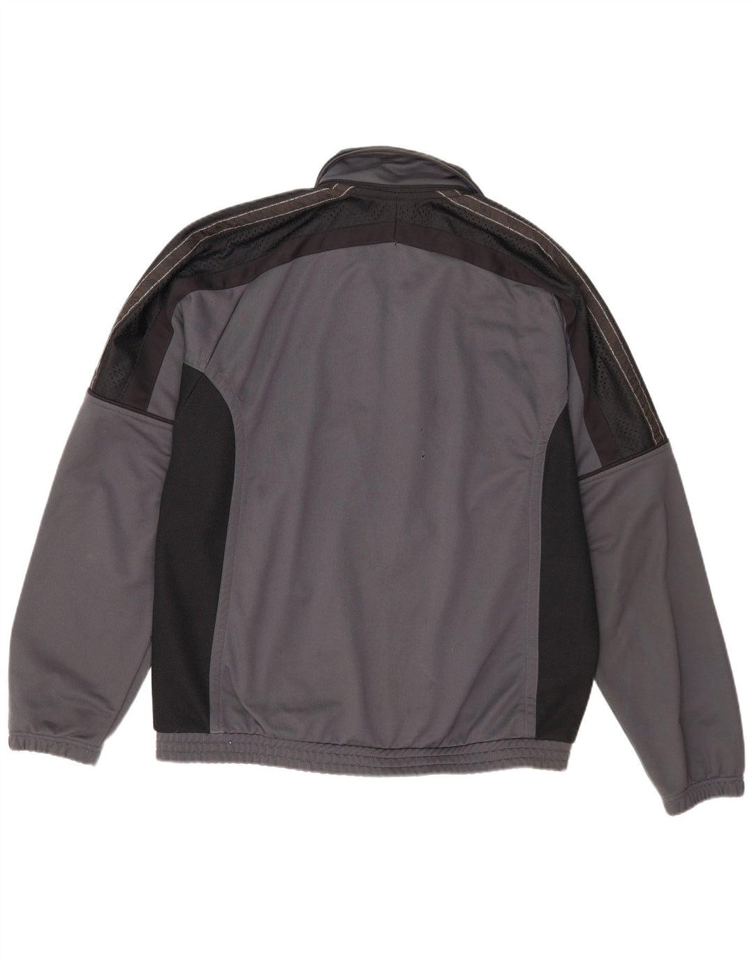 Asics Mens Tracksuit Top Jacket XL Cinza Colourblock Poliéster Esportes