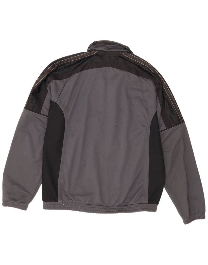 Asics Mens Tracksuit Top Jacket XL Cinza Colourblock Poliéster Esportes
