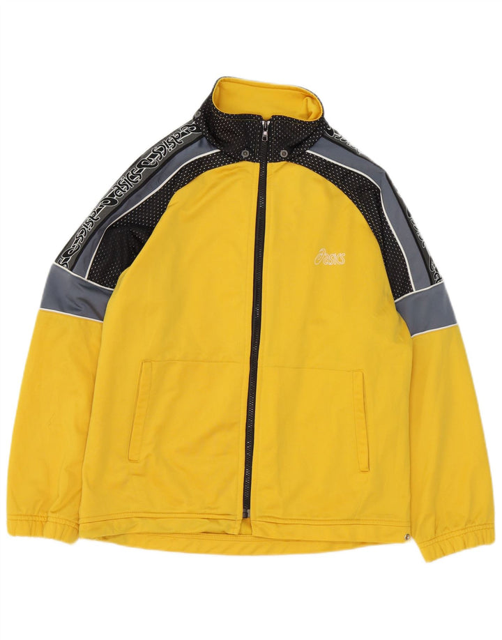 Jaqueta Asics Boys Graphic Tracksuit Top 13-14 Anos Amarelo Colorblock