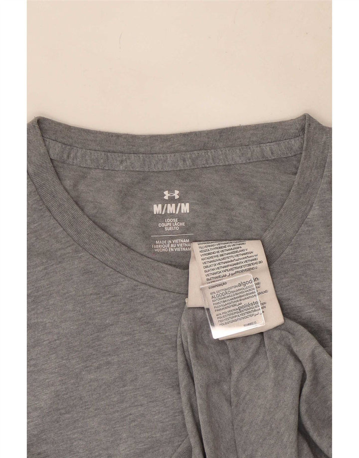 Camiseta masculina Under Armour Top cinza médio algodão