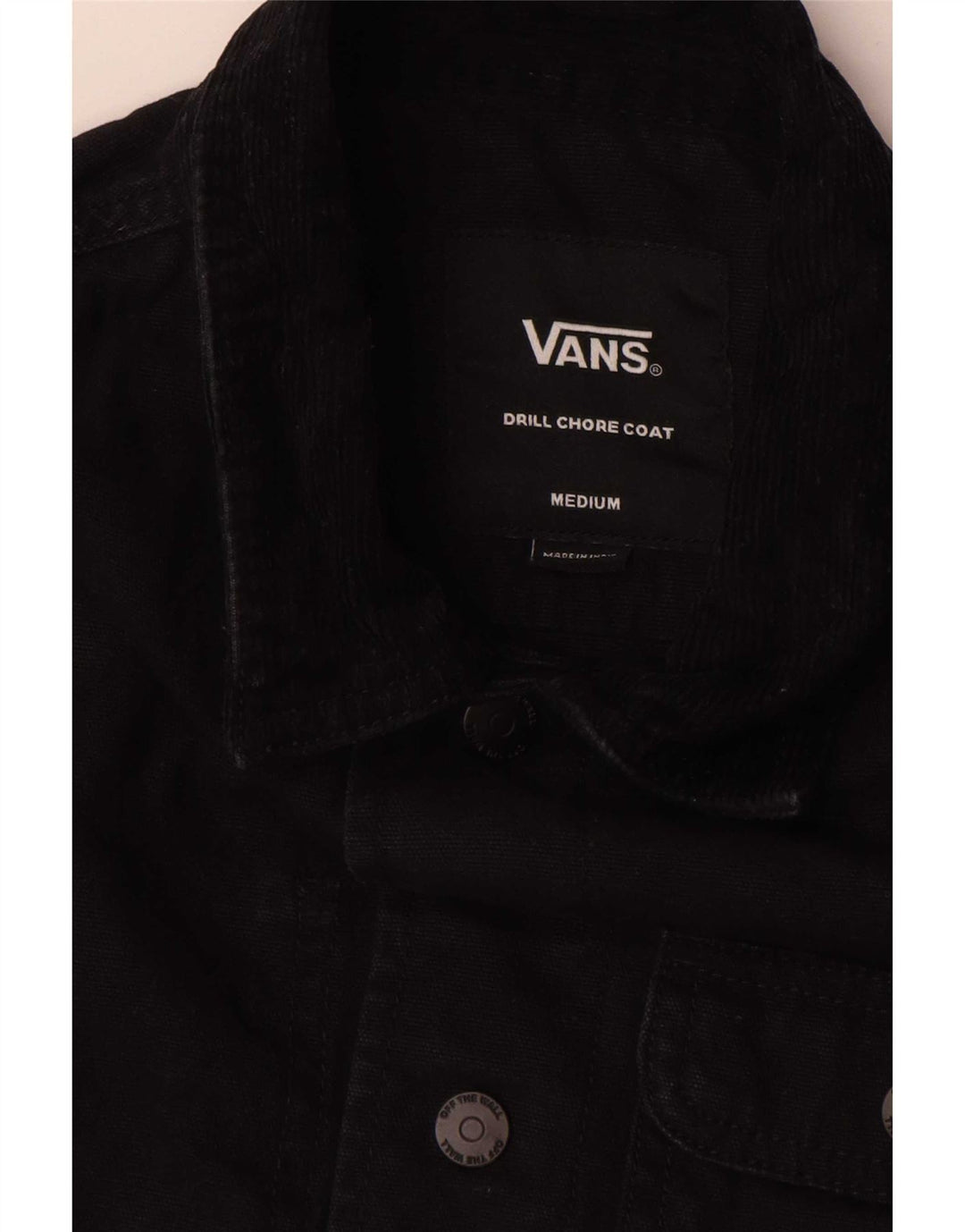 Casaco Vans Boys Drill Chore 10-11 Anos Médio Preto Algodão