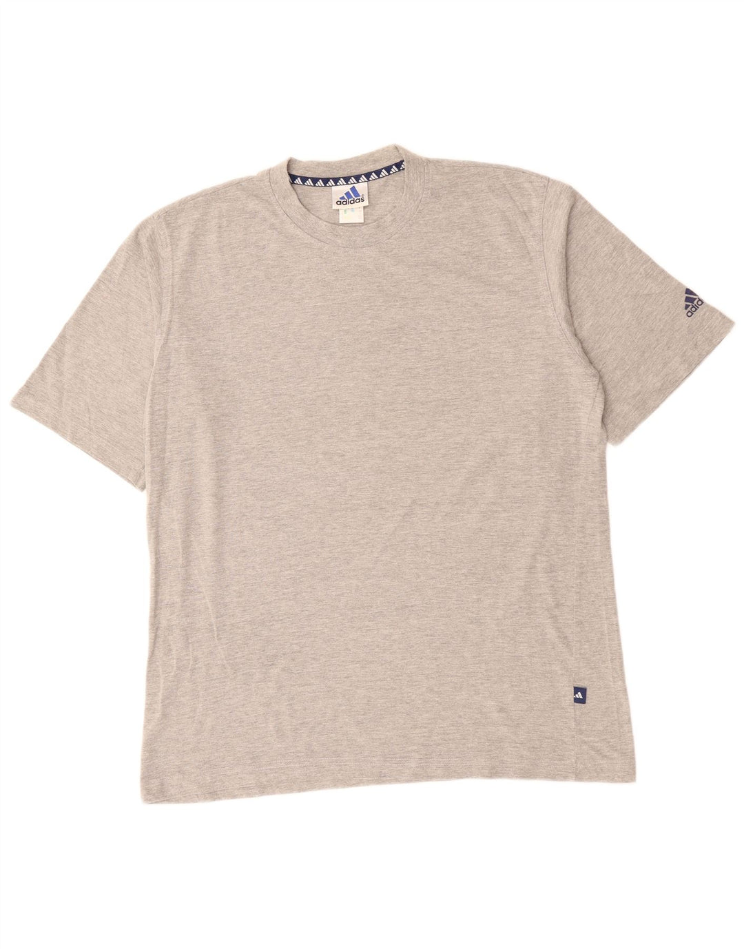 Camiseta masculina ADIDAS UK 44/46 XL cinza algodão