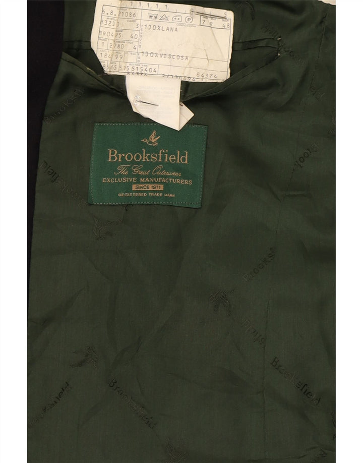 Jaqueta blazer masculina Brooksfield com 2 botões IT 48 lã preta média