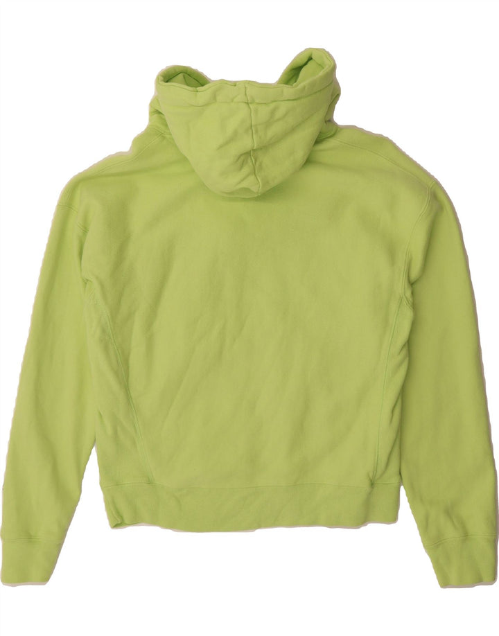 CHAMPION Womens Graphic Hoodie Jumper UK 14 Medium Green Cotton Vintage Champion and Second-Hand Champion from Messina Hembry 