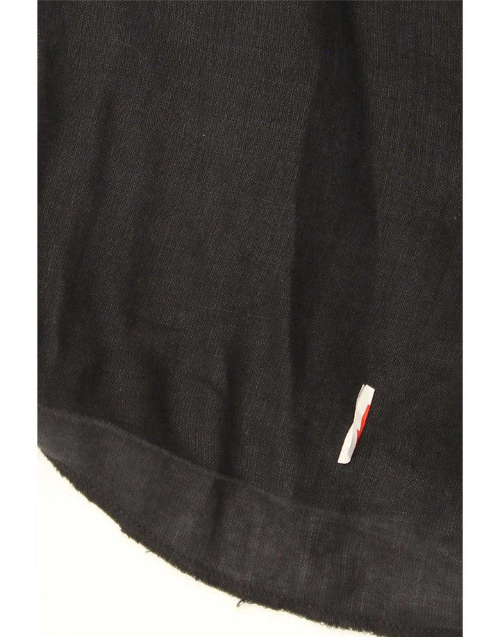 Zara Shorts Chino feminino de cintura alta médio W28 preto