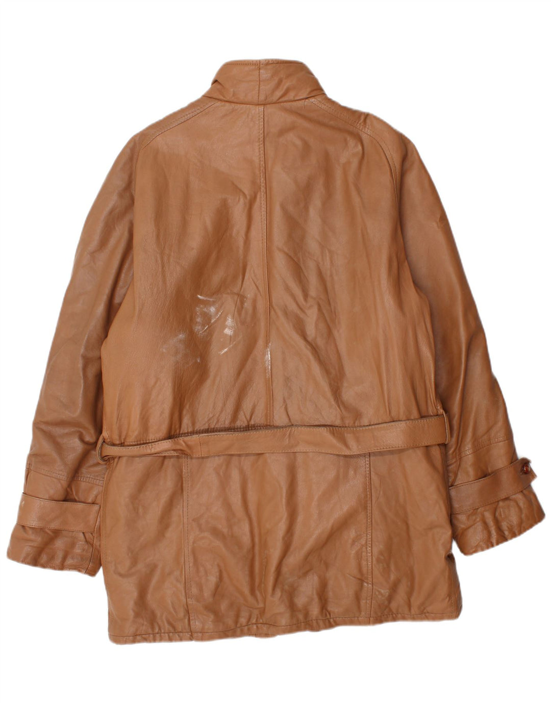 Casaco de couro masculino vintage IT 50 grande couro marrom