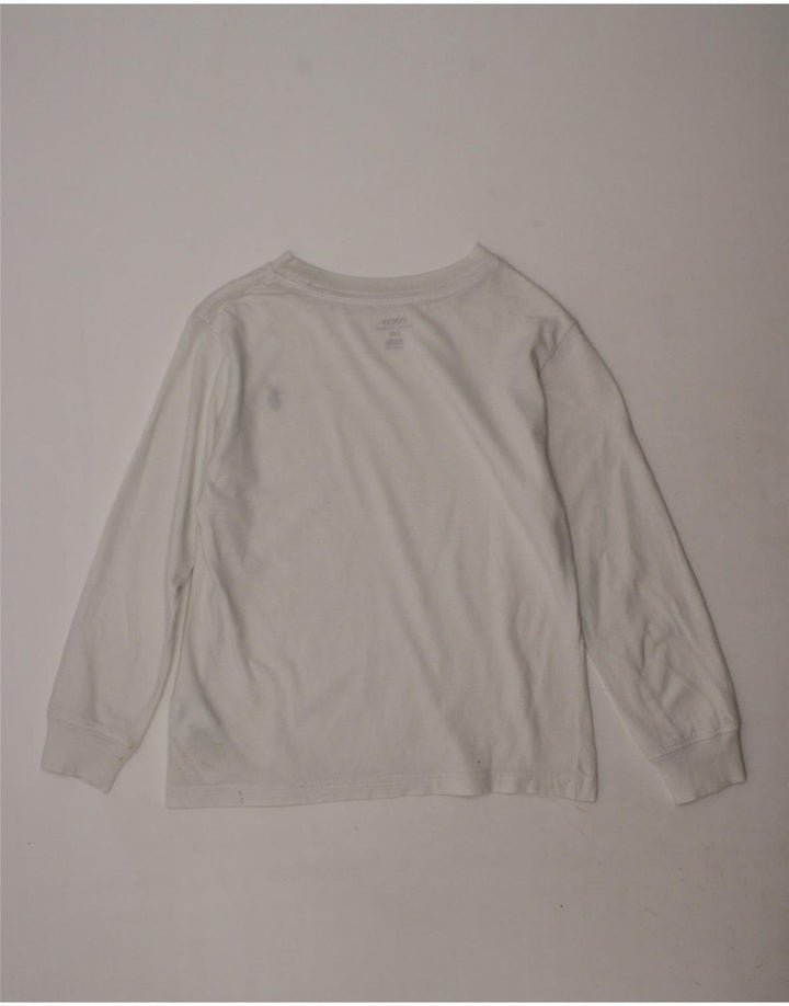 POLO RALPH LAUREN Boys Sweatshirt Jumper 4-5 Years White Cotton Vintage Polo Ralph Lauren and Second-Hand Polo Ralph Lauren from Messina Hembry 