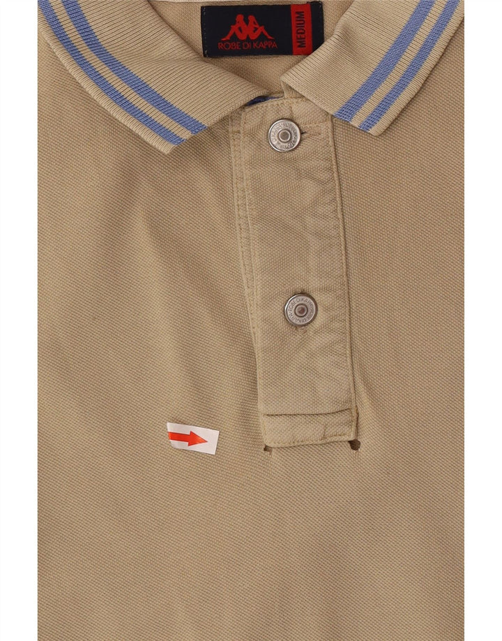 Camisa polo masculina Kappa algodão bege médio