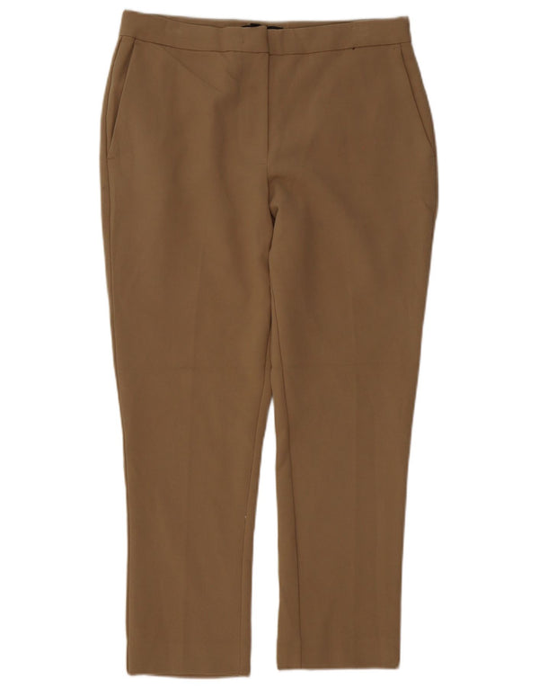 Marks & Spencer Womens Autograph Chino Trousers UK 10 Small W32 L25 Brown
