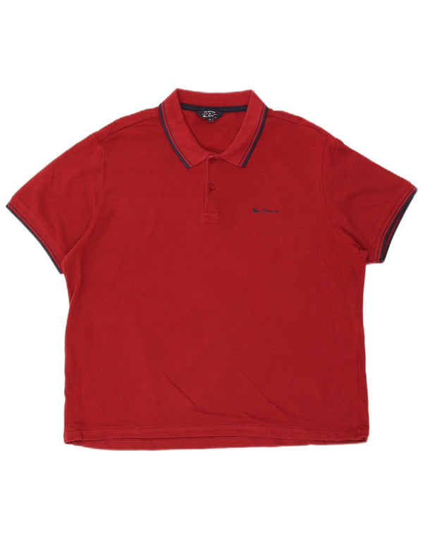 Camisa polo masculina Ben Sherman XL algodão Borgonha