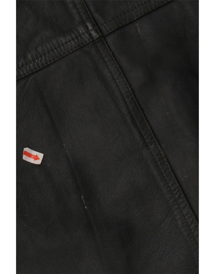 Colete de couro masculino VINTAGE IT 56 2XL couro cáqui