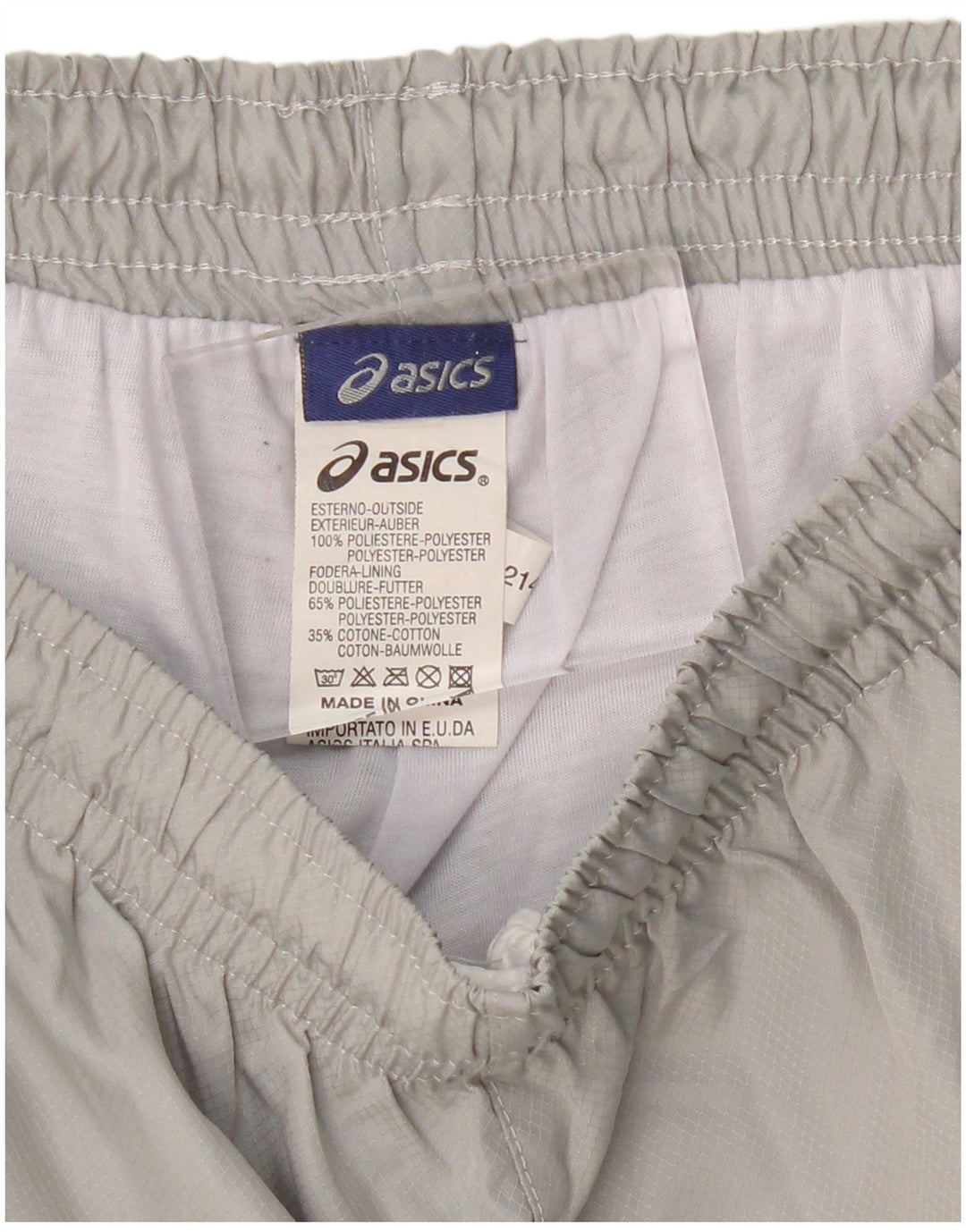 Calça de treino masculina ASICS joggers pequeno poliéster cinza
