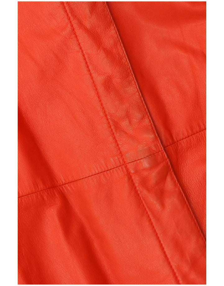 Casaco de couro feminino Igi & Igi IT 42 vermelho médio