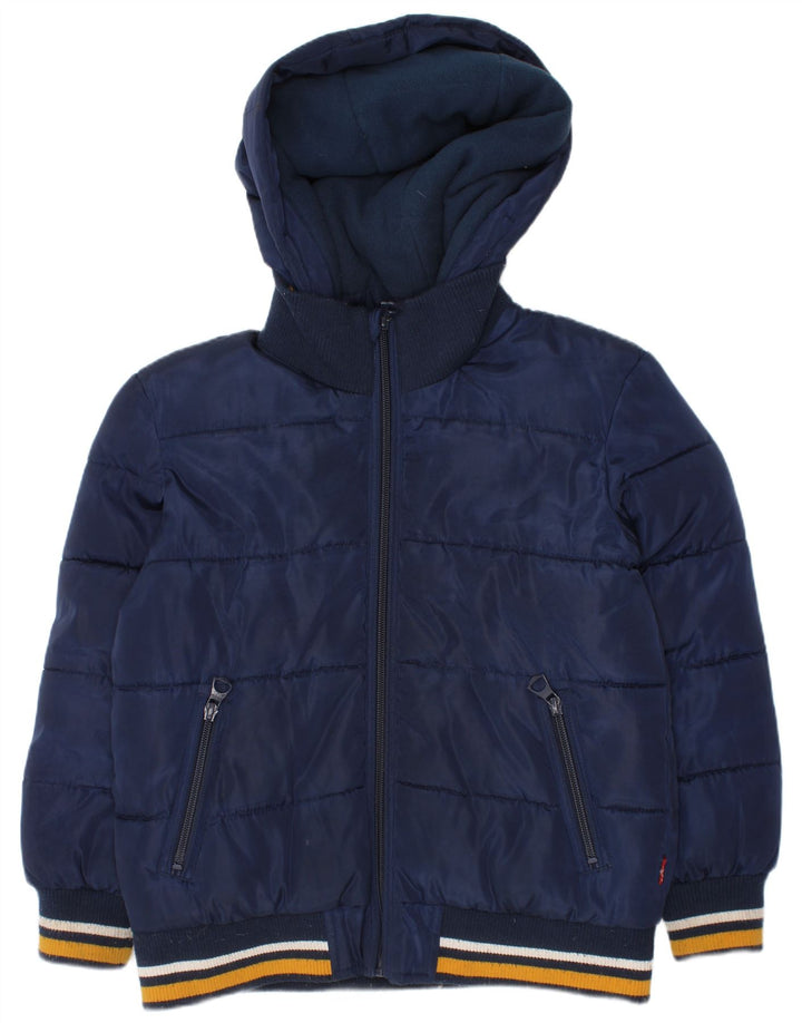 Jaqueta acolchoada com capuz gráfico Levi's Boys 7-8 anos azul marinho poliéster