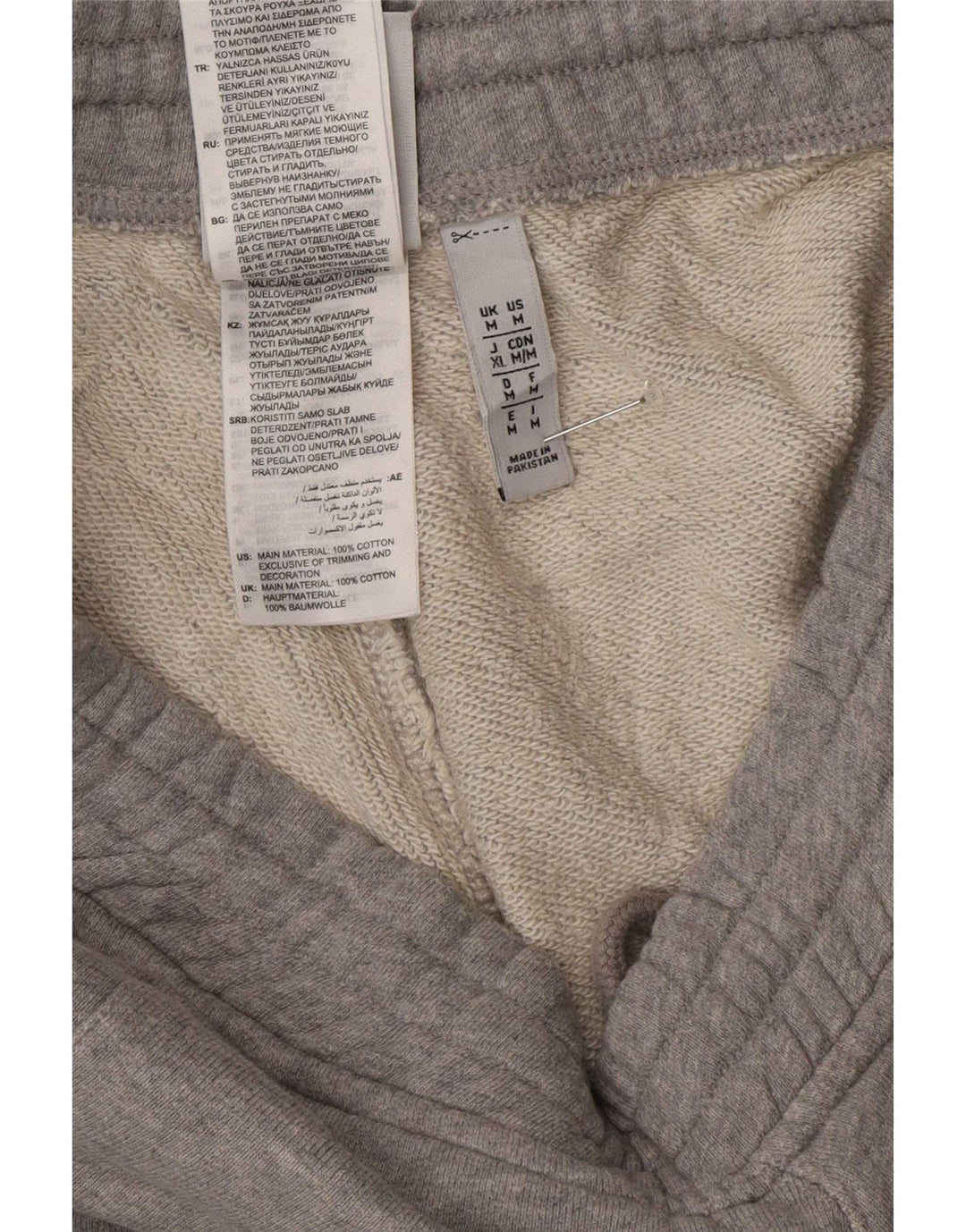 Shorts esportivos masculinos Adidas algodão cinza médio