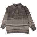 Suéter masculino Kappa com gola polo e lã listrada cinza XL