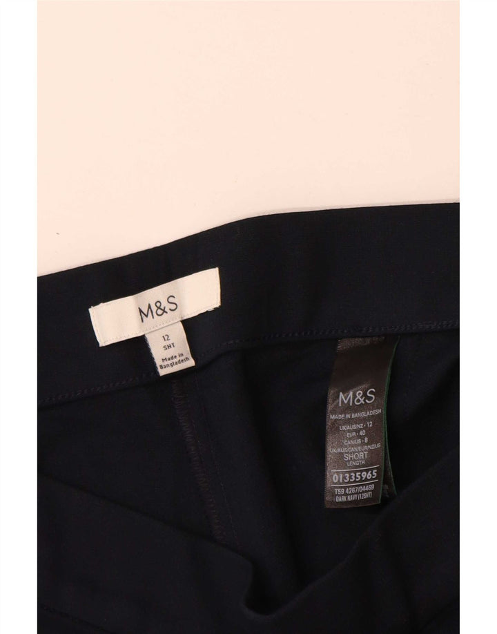 Leggings femininos Marks & Spencer Reino Unido 12 viscose azul marinho médio