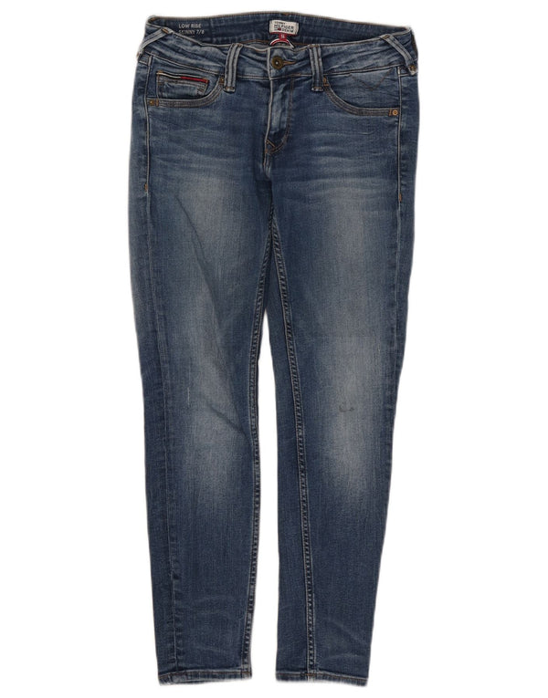 Jeans skinny feminino Tommy Hilfiger cintura baixa W27 L25 algodão azul