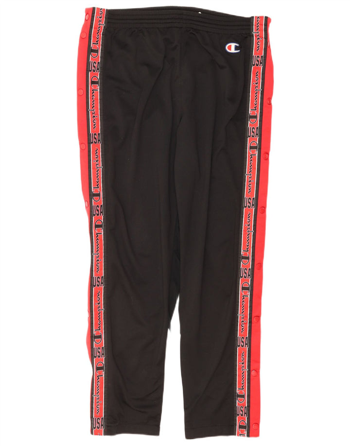 Calça esportiva masculina Champion com estampa gráfica média preta