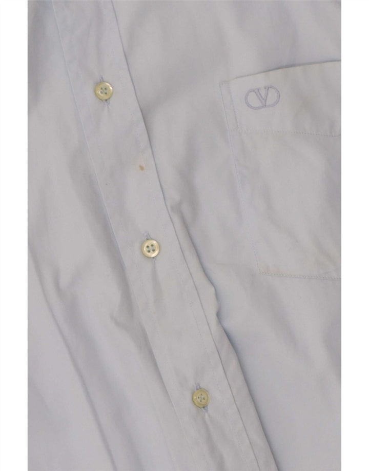 Camisa masculina Valentino tamanho 41 16 grande algodão azul