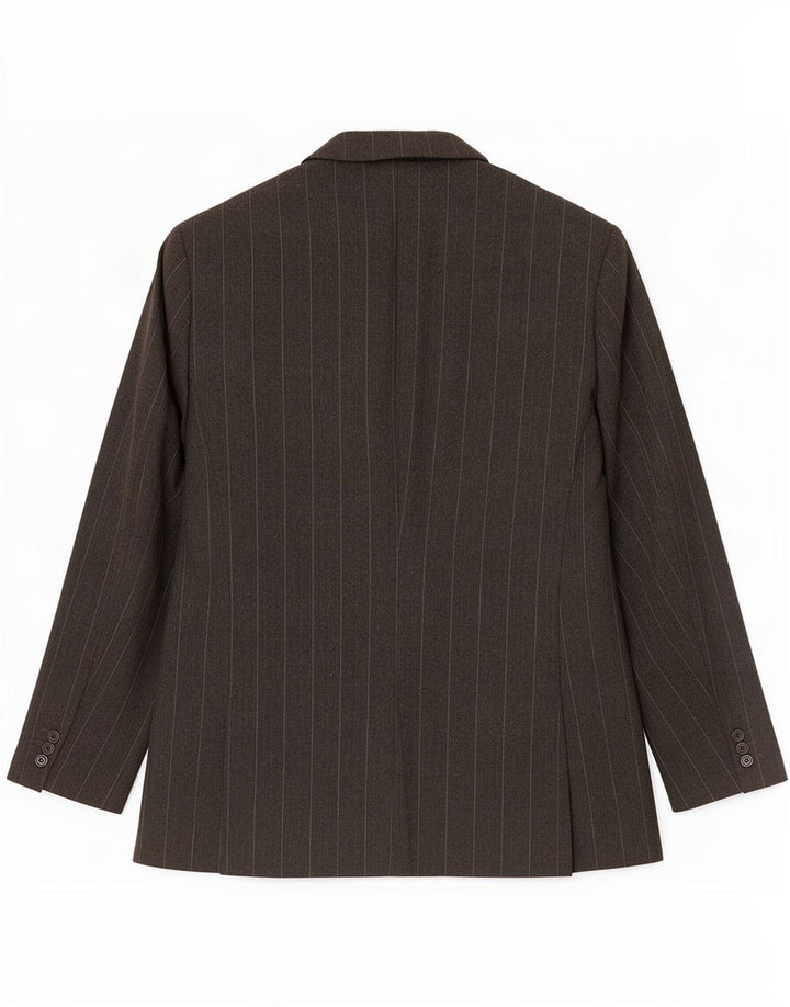 Jaqueta blazer masculina Paul Smith com 3 botões Reino Unido 40 lã listrada cinza grande