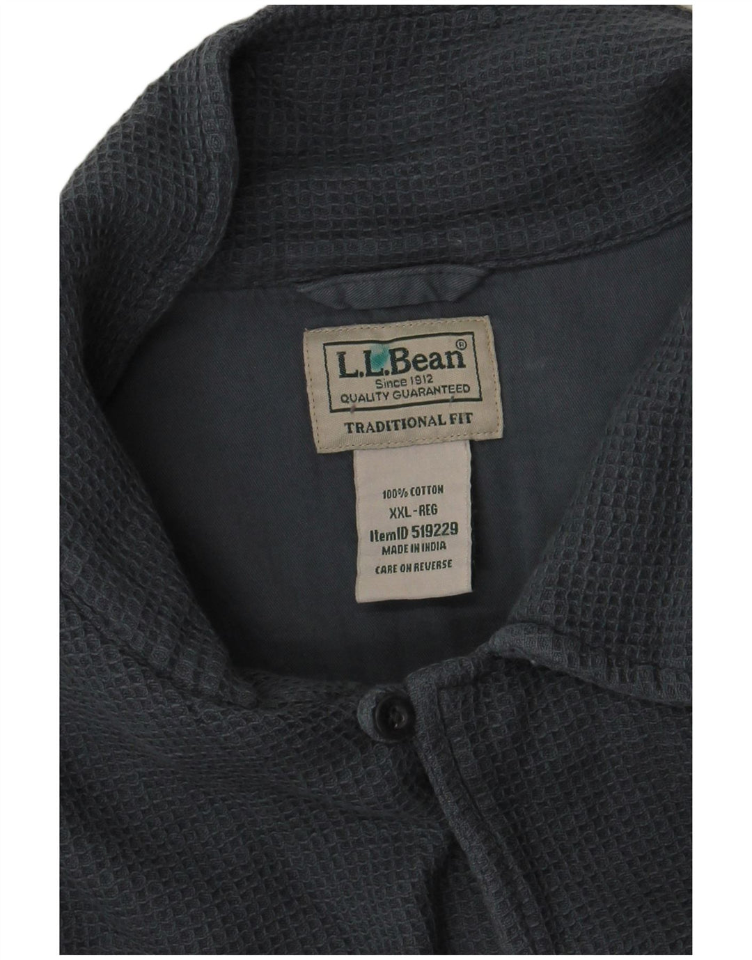 L.L.Bean Camisa masculina de manga curta com ajuste tradicional 2XL algodão verde