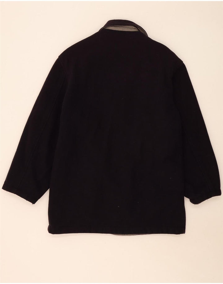 Casaco corta-vento masculino vintage reversível UK 38 cinza médio