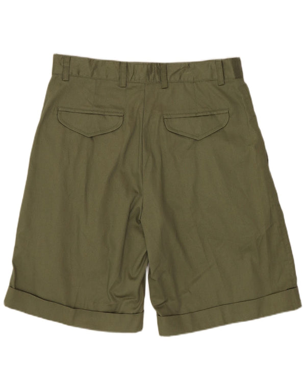 JAMES DILLON Masculino Pegged Chino Shorts IT 46 Pequeno W30 Algodão Verde