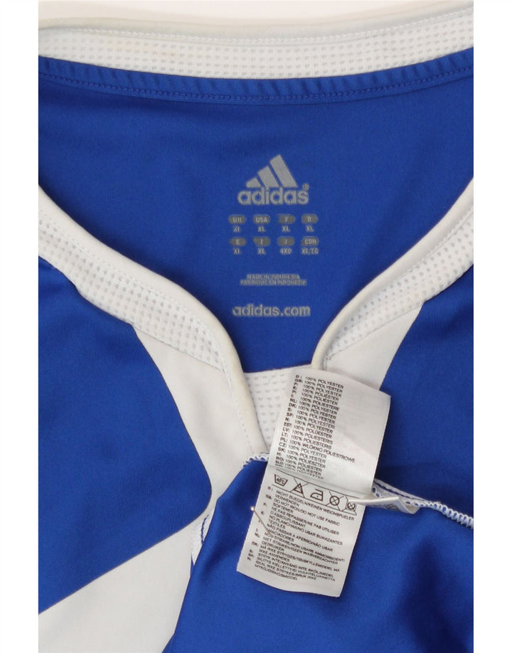 Camiseta Adidas Masculina Graphic Top XL Azul Colorblock Poliéster
