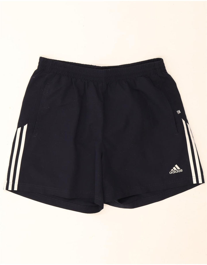 Shorts esportivos masculinos Adidas médio preto poliéster