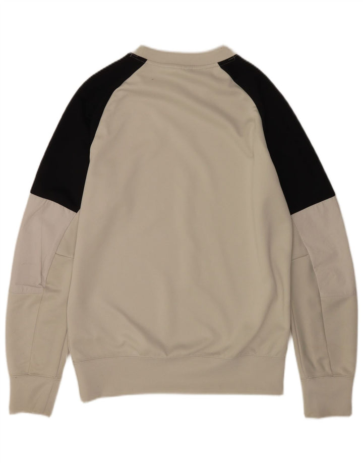 Moletom gráfico masculino Nike Jumper pequeno cinza colorblock poliéster