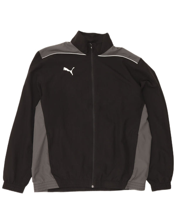 PUMA Mens Tracksuit Top Jacket XL Preto Colourblock Poliéster