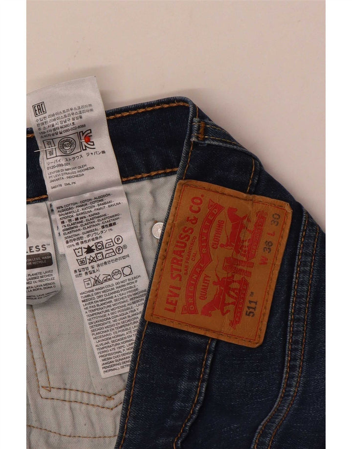 Calça Jeans Levis 511 Slim Masculina W36 L30 Azul Algodão