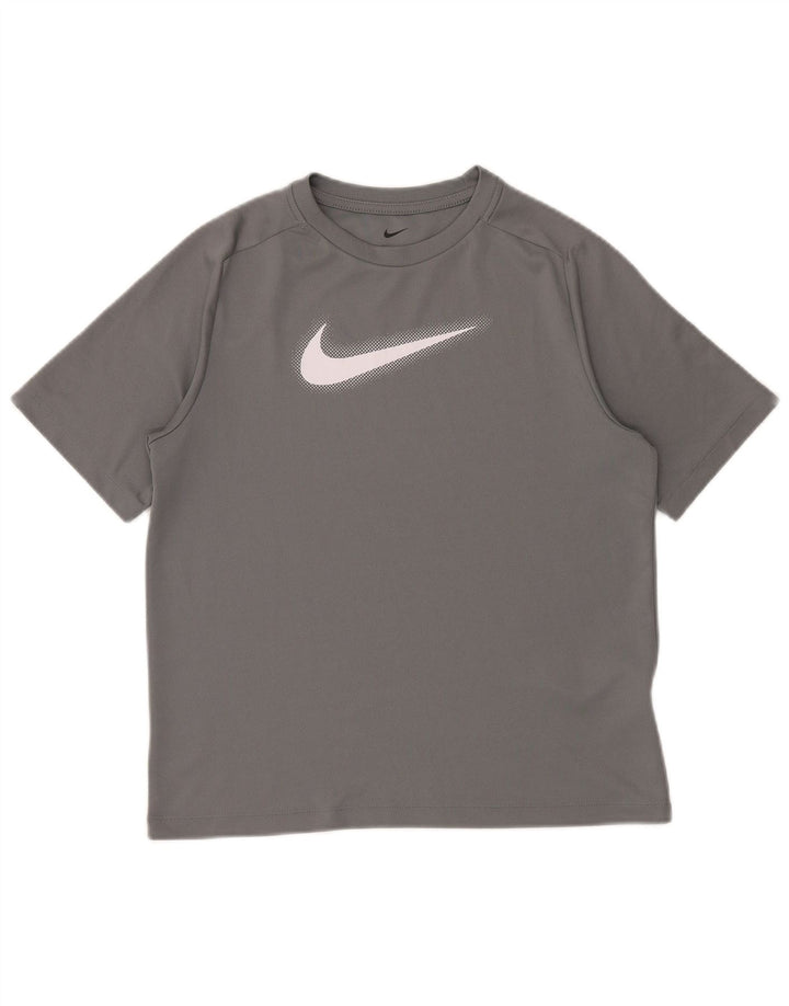 Camiseta NIKE Boys Dri Fit Graphic Top 13-14 Anos XL Cinza Poliéster
