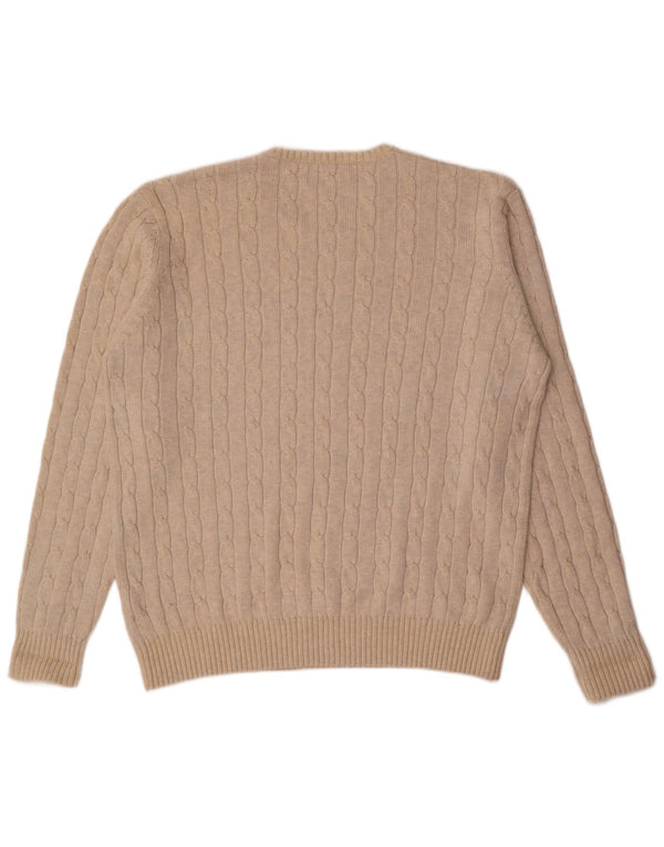 Suéter masculino Marks & Spencer com gola redonda XL bege