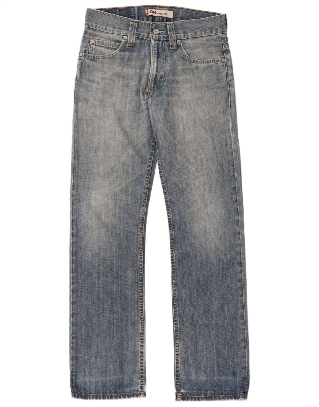 Calça jeans masculina Levi's 506 Standard Fit Straight W30 L34 Azul