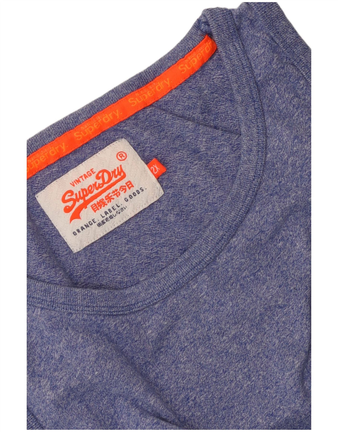 Colete gráfico masculino Superdry Top 2XL azul manchado